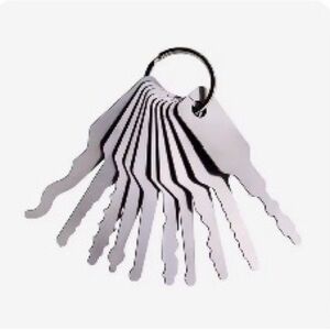 Silver Lock Keys Auto Car Stainless Steel Locksmith Open Repair Kit Tool